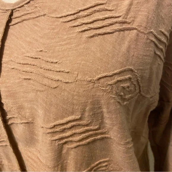 Hesed Small Textured Camel Long Sleeve Shirt - Picture 7 of 10